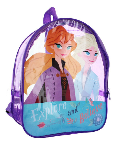 Disney Mochila Escolar Anna Y Elsa Frozen Morado 83358