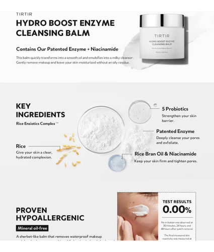 Tirtir Desmaquillante En Bálsamo - Limpiador Cleansing Balm
