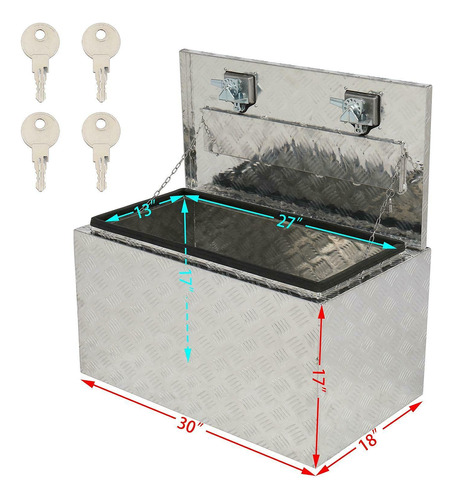 Dtysbfd 30 X18 X17 Caja Herramienta Aluminio Remolque Camion
