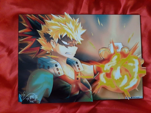 My Hero Academia Cuadros De Madera Grandes 3d 1