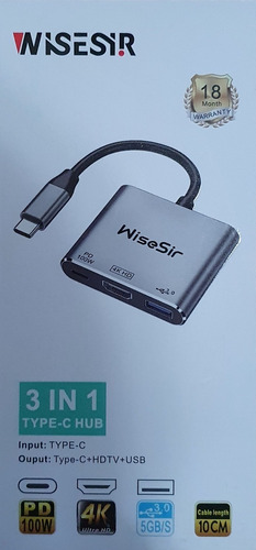 Imagen 3 de 3 de Adaptador Hdmi Compatible Con Samsung S10 S9 S8 Dex Station
