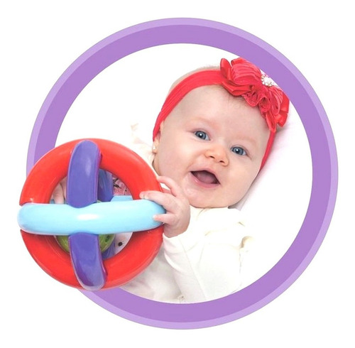 Imagem 2 de 2 de Brinquedo Bebê Bola Maluquinha Com Chocalho Macia E Leve