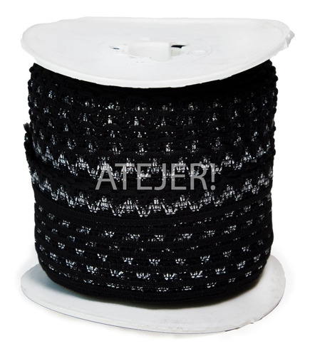 Imagen 3 de 4 de Puntilla Mercería Con Lurex Art 808l De 10mm X 50 Metros