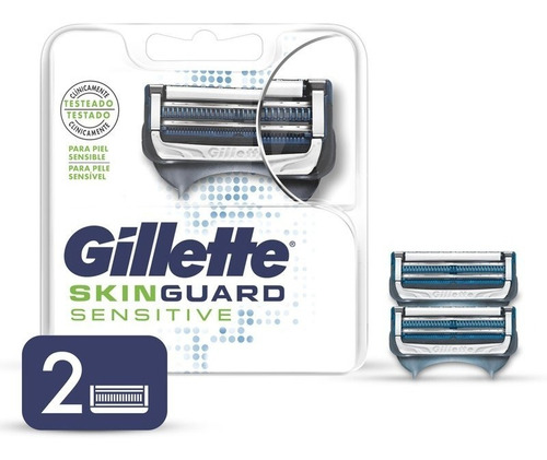 Carga Para Aparelho De Barbear Skinguard Sensitive 2 Unidades Gillette