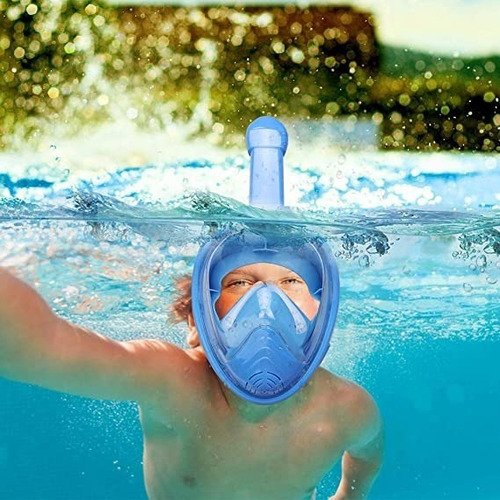 Imagen 3 de 6 de Máscara De Buceo Antiniebla Snorkel Caracompleta Para Niños