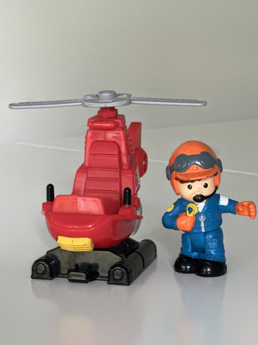 Little People -helicóptero Con Piloto -fisherprice Impecable