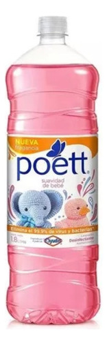 Pack X 4 Limpiador De Pisos Poett Bebé X1.8lt