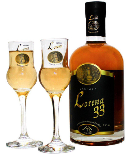 Cachaça Lorena 33 - Estojo Com 2 Taças