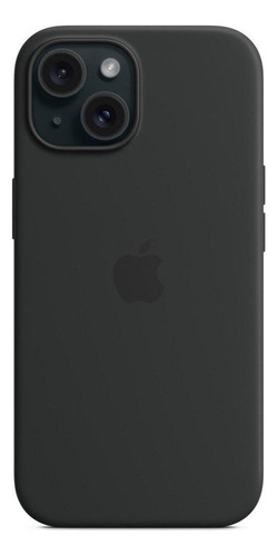 Capa Com Magsafe Para iPhone 15, Apple, Silicone Preto