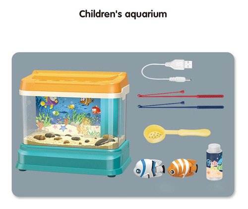 Mini Acuario Y Caña De Pescar Musical Entrenamiento De