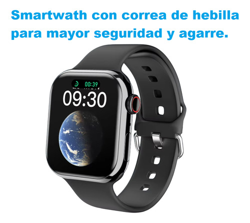 Isdewatch Watch 10 Pro Max Reloj Inteligente Con Correa De Hebilla Smartwatch Bluetooth, Pantalla Táctil De 1.9 Pulgadas Sensor Cardíaco Y Oxígeno Llamadas Notificaciones Negro