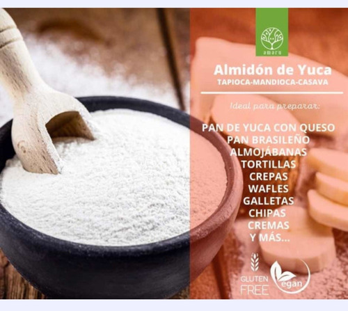 Imagen 7 de 8 de Almidón Fécula De Tapioca, Yuca, Mandioca 500 Gr