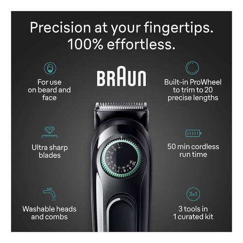 Braun Kit De Estilo Todo En Uno Serie 3 3430, Recortadora 3