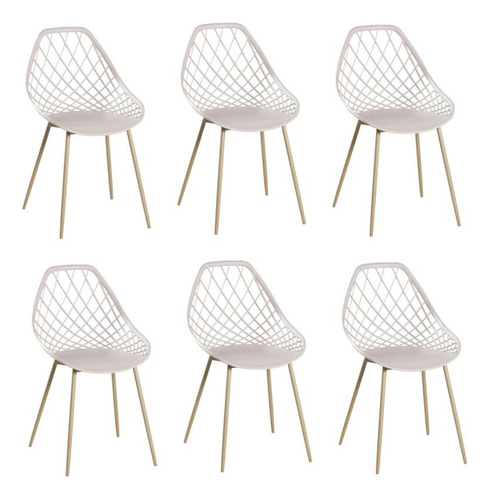 Cadeira De Jantar Cloe Base Aco Rivatti Kit 6 Unidades
