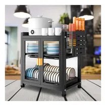 Comprar Pack3 Soporte De Utensilios 2 Pisos Negro Y+papel De Regalo