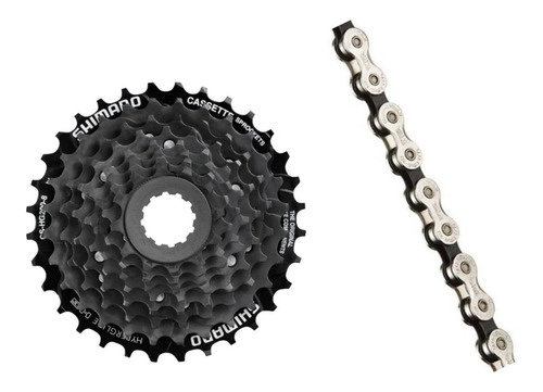 Set Transmision Piñon Shimano 8vel Cassette + Cadena 8v 