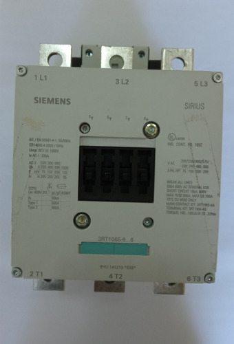 Contactor De Potencia, Siemens, Ac-3 265 A, 132kw/400 V Ac