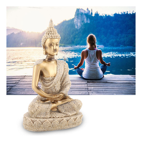 Figura Tallada En Forma De Estatua De Buda Meditando Sentado