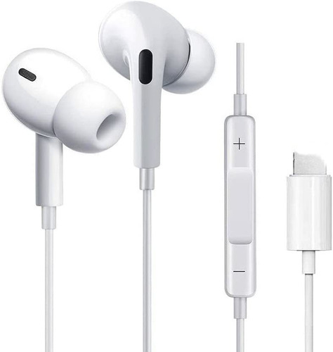 Auriculares con cable para iPhone 11 Pro, color de ruido, blanco, color de luz, blanco