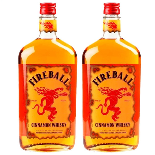 Whisky Fireball Cinnamon 750ml X2 Unidades