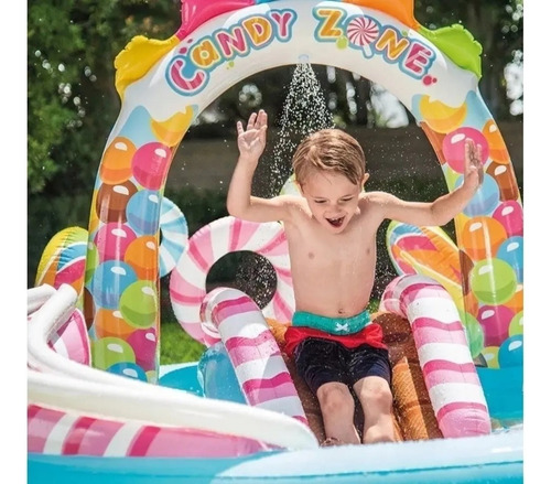 Piscina para niños, 206 litros, parque infantil, Candy Zone, color intex