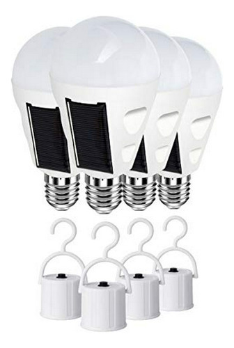 Focos Led - 4 Pack Led Solar Emergency Light Bulbs For Home 