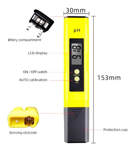 Imagen 3 de 6 de Medidor Tester De Ph Autocalibrable Digital Calidad Oferta