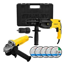 Comprar Kit Stanley Rotomartillo Sds Plus Shr264k + Miniesmeril 6115