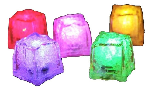Cubo Hielo Luminosos Led 12 Piezas Multicolor