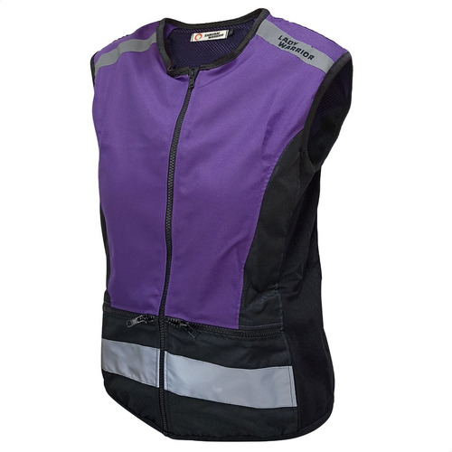 Chaleco Samurai Warrior Lady Mujer Moto Reflectivo Violeta