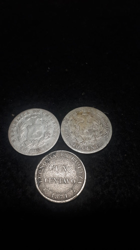Monedas Chilenas 1880 - 1881 - 1871