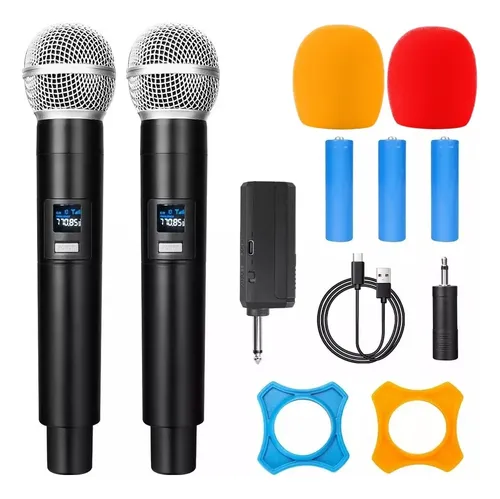 comprar Microfono Dinámico Inalambrico Profesional Karaoke Kit 2pcs