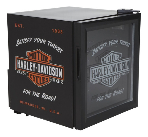 Refrigerador frigobar Harley-Davidson HDL-17006 black 51L 110V