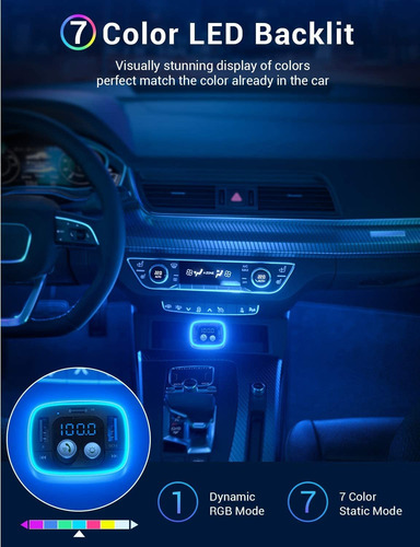 Imagen 5 de 6 de Ainope Fm Transmitter Bluetooth For Car, 36w/6a Pd&qc3.0 Blu