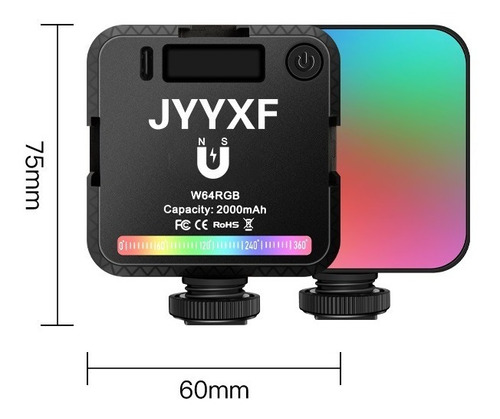 Led Rgb De Bolso Luz De Vídeo E Fotografia Com Nota Fiscal