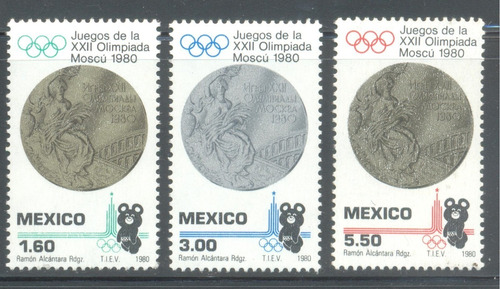 México Olimpiadas 1980 Moscú Urss  Mint Rusia