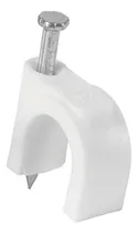 Comprar Bolsa De 20 Grapas Blancas De 12mm Para Cable Redondo Voltec
