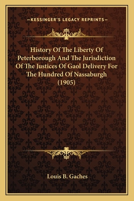 Libro History Of The Liberty Of Peterborough And The Juri...