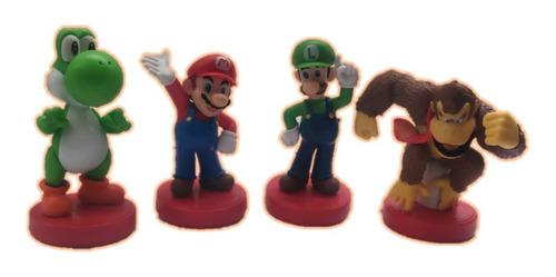 Figuras Pvc Super Mario Bros X4 Personajes.