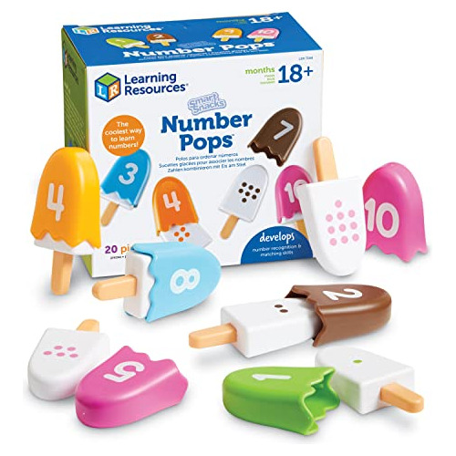 Recursos De Aprendizaje Smart Snacks Number Pops, Set Of 10.