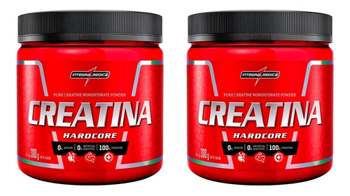 2x Creatina Hardcore 300g Micronizada Pura - Integral Médica