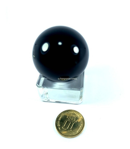 Imagen 2 de 6 de Esfera Obsidiana + Base, Reiki, Chakras Exclusiva Varanasi