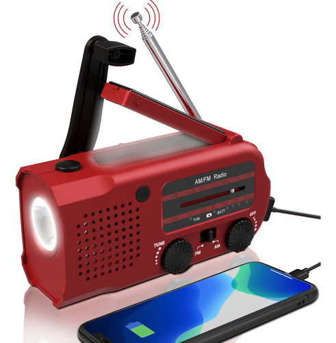 Radio Solar Al Aire Libre Emergencia Al Aire Libre+linterna