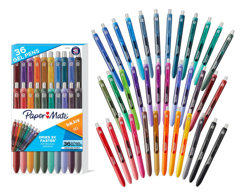 Bolígrafos De Gel Paper Mate Inkjoy De Punta Media, 0,7 Mm,