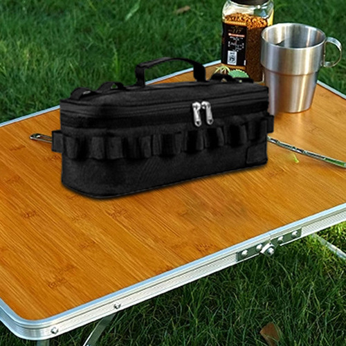 Camping Kitchenware De Mesa Bolsa De Almacenamiento Negro