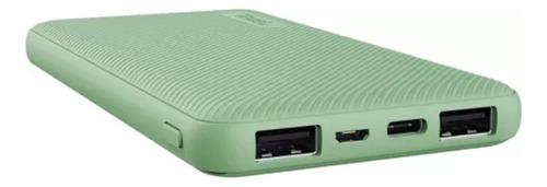 Powerbank Ultrafino Trust Primo 10000mah 3 X Usb Verde