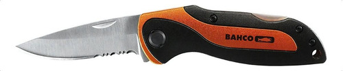 Navaja Bahco Kbsk-01 Hoja 7,6mm Dentada Acero Inoxidable Color Naranja oscuro