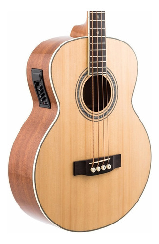 Bajo Acustico Leonard Lb-429e N Tapa Pino C/eq. 4 Bandas Color Marrón Orientación De La Mano Diestro