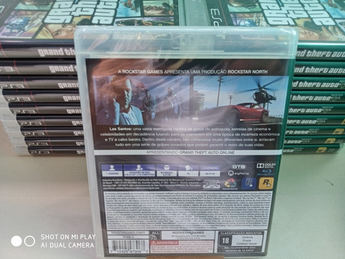 Gta Grand Theft Auto V 5 Ps3 Mídia Física Em Português Novo