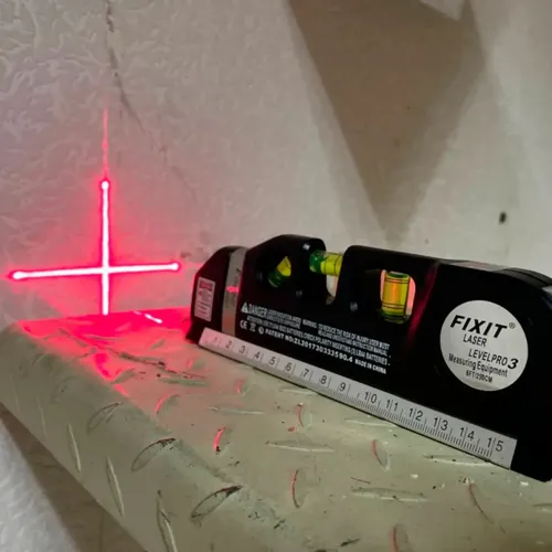 968757 Nivel Laser 3 Burbujas Cinta Métrica Regla Cruz Horiz Vertic | MercadoLibre